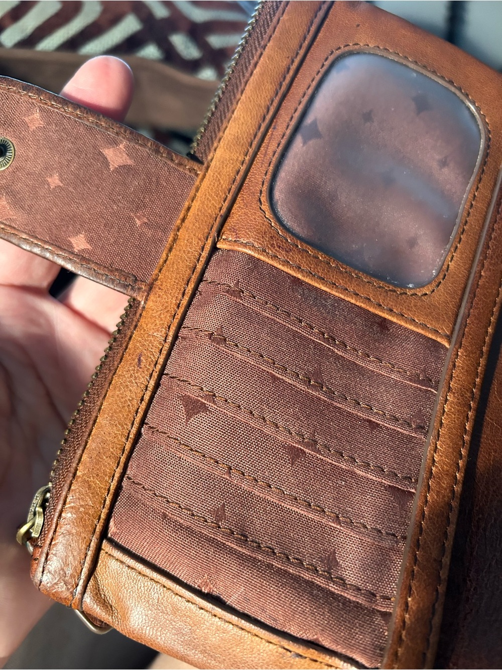 Fossil Brown leather wallet “Long live Vintage” - Picture 12 of 17